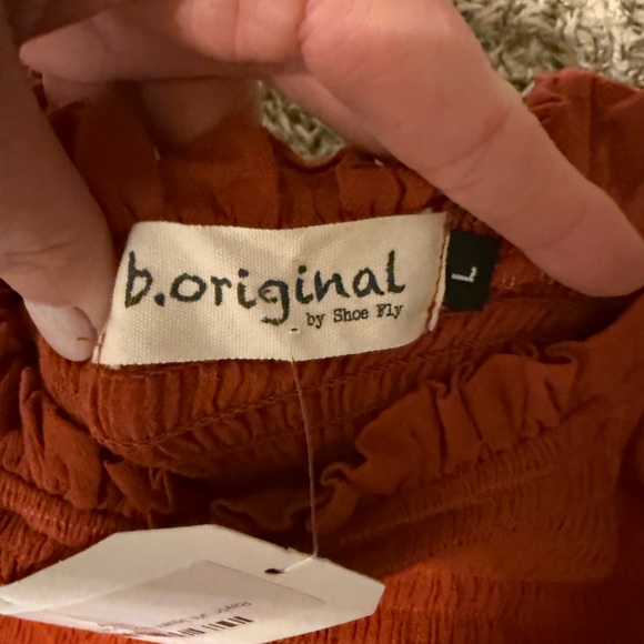 B. Original Rust Colored Smocked Off the Shoulder Blouse - Picture 6 of 11